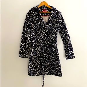 Spring Jacket, Water Repellent Trench Coat Leopard